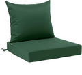 Favoyard Outdoor Patio Seat Cushion Set, 22x22 Inch, Water & Fade Resistant | Dark Green, Removable Cover, Deep Seat & Back Cushion, Tie Straps for Patio Furniture, Garden, Rocking Chair, Sofa Couch by OutdoorFurnitureAccessories