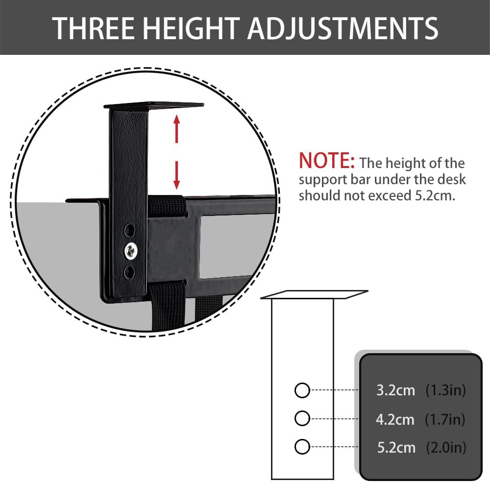 Under Desk PC Mount, Black, Fixed - Image 3