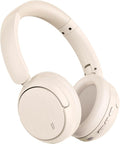 Bluetooth Headphones with Active Noise Cancelling (ANC), Wireless Over Ear Bluetooth Headsets with 35H Playtime, HiFi Stereo Foldable Headphones with Foam Ear Cups for Sports, Travel, White by HybridActiveNoiseCancelling