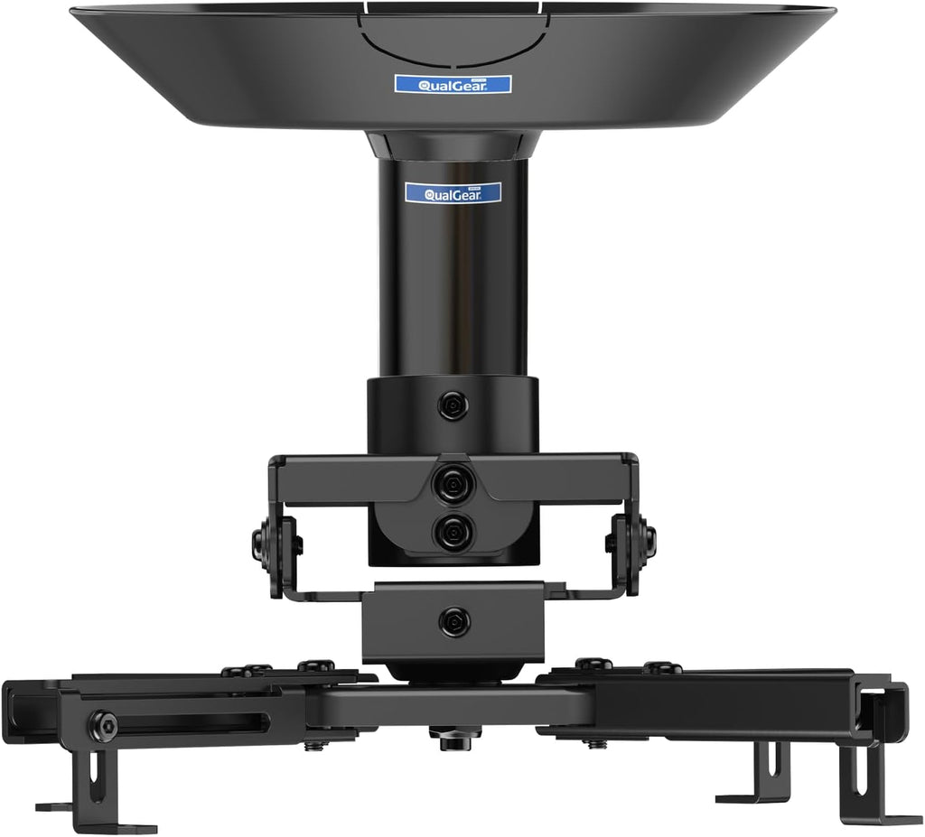 QualGear Projector Ceiling Mounting Kit, Single Joist, 3 Inch Pipe, Black by QualGear