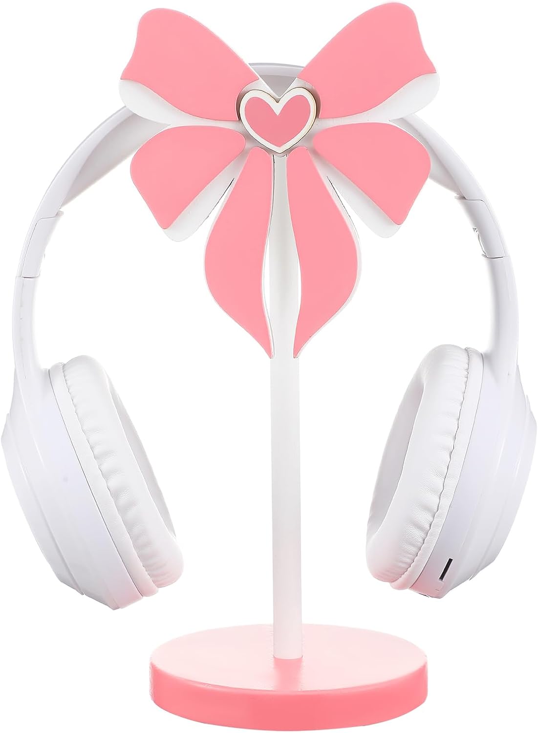 Kingdder Pink Bow Wood Headphone Stand Christmas Headset Holder Gifts by Kingdder
