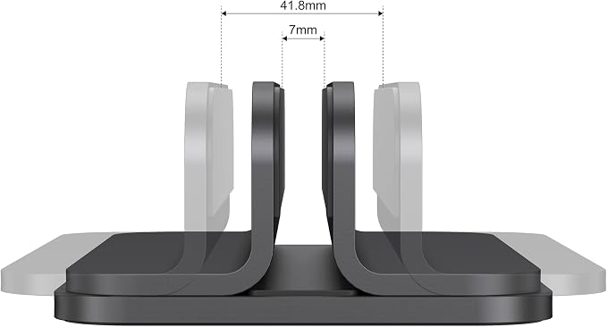 Aluminum Laptop Vertical Stand Organizer, Sturdy Laptop Computer Holder Desktop Stand Compatible with new Retina Apple MacBook Pro/Air/Neo, Mac mini & iPad Pro - Black - Image 2