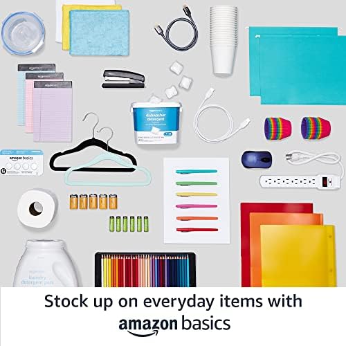 Amazon Basics Kids Space Saving Velvet Non-Slip Clothes Hangers with Shoulder Notches for Infant and Toddler, 11.6", Beige 50 Count (Pack of 4) - Image 6