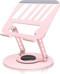 360° Rotating Adjustable Laptop Stand Perfect for Work, Painting,Office,Travel,Home,Fits MacBook & Laptops up to 13-15",Dual Rotary Shaft,Folding Design-Pink by ZSAUTHREE