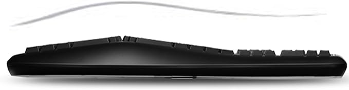 Adesso Ergonomic USB Keyboard, 105-Key US Layout AKB-150UB | Integrated Palm Rest, Split Key Design, Multimedia and Internet Hotkeys - Image 3