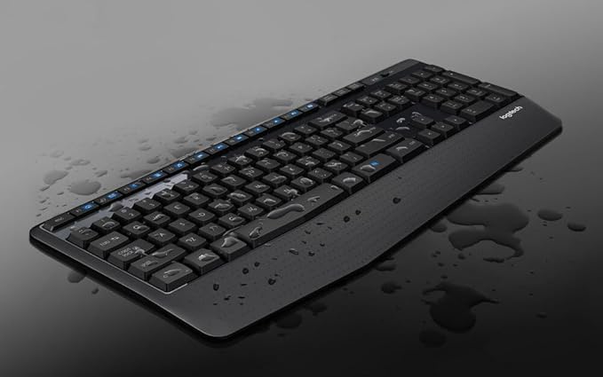 Logitech K345 Full Size Wireless Keyboard with Palm Rest for PC, Laptop | Full-sized keyboard, includes wireless USB receiver, compatible with PC, Laptop - Image 5