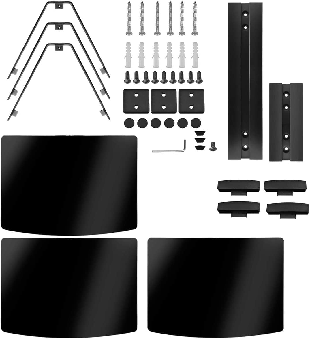 Suptek Glass TV Wall Mount with DVD Shelf and PS4 Support, 3-Tier CS303 - Image 9