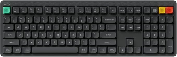 NuPhy Node100 Wireless Mechanical Keyboard, Hot Swappable Custom Bluetooth Keyboard, 109 Keys Computer Gaming Keyboards, Supports Touch Gestures, PBT Keycaps, RGB Backlit, Bluetooth/2.4GHz/USB-C - Image 8