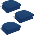 HARBOREST Outdoor Chair Cushions Set of 6, Water Resistant Patio Chair Cushions with Ties, Outdoor Seat Cushions for Patio Furniture, 17"x16"x2", Royal Blue by HARBOREST
