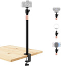Extendable Camera Desk Mount Stand , 1/4" Ball Head Steel Bracket C-Clamp No Drill Desktop Stand for DSLR Camera, Camcorder for product hotography, Video conferencing, Live streaming,Vlogging by Unknown