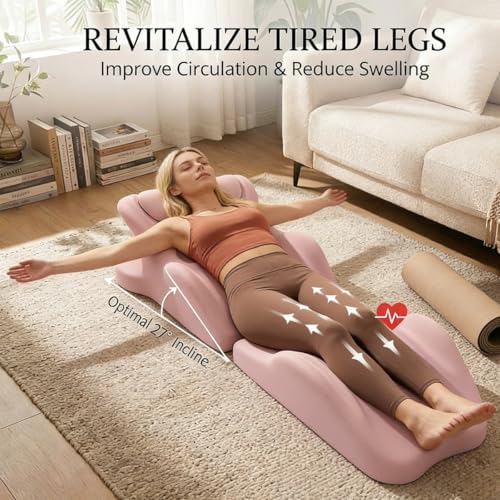 Intimacy Sweet Spot Pillow, Couples Pillow for Sleeping Ergonomic 27° Angle Memory Foam Wedge Pillow Multi-Functional Lounger Cushion for Support & Back(Pink) - Image 4