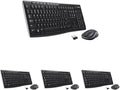 Logitech MK270 Wireless Keyboard and Mouse Combo for Windows, 2.4 GHz Wireless, Compact Mouse, 8 Multimedia and Shortcut Keys, 2-Year Battery Life, for PC, Laptop - Black (Pack of 4) by Unknown