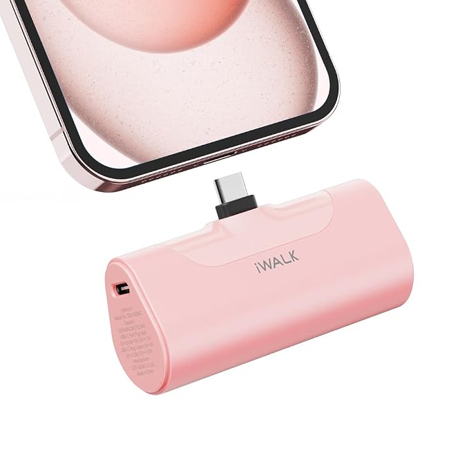 iWALK Portable Charger for iPhone 17/16/15 USB-C Small Power Bank 20W 4,500mAh Fast Charging Battery Pack Compatible with iPhone 15/16/17 Plus/17 Pro/17 Pro Max, Samsung Galaxy S25/S24/S23 Android by iWALK