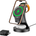 3 in 1 Wireless Charging Station for Apple Devices,Magsafe Charger for IPhone17 16 15 14 13 12 Pro/Max/Plus/Mini Wireless Charger Station for AirPods 2/3/4/Pro iWatch Ultra11/10/9/8/7/SE/6/5/4/3/2 by MPAARGOOW