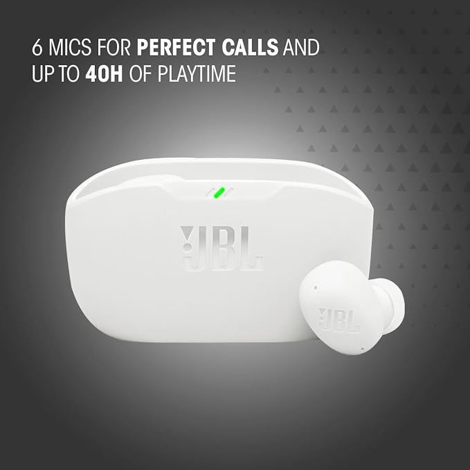 JBL Vibe Buds 2 - True Wireless Noise Cancelling Earbuds with JBL Pure Bass Sound & Smart Ambient Technology, 4mics for Crisp, Clear Calls, up to 40Hrs of Playback, IP54 Dust & Water Resistant (Blue) - Image 7