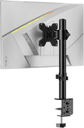 H&C(hcck&Cllassp) Single Monitor Stand for 13-27" Monitors up to 17.6lbs, Adjustable Heights and Angles Monitor Arm, Desk Mount Stand with C-Clamp, VESA 75x75mm or 100x100mm, Black by HChookclasp
