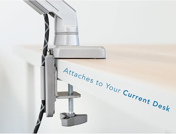 Mount-It! Single Monitor Arm Desk Mount, Mechanical Spring Height Adjustable Monitor Stand for 13–32 Inch Screens up to 17.6 lbs, VESA 75x75 & 100x100, C-Clamp & Grommet - Image 5