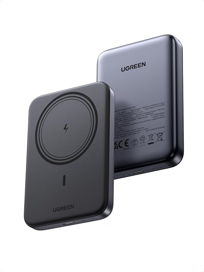 UGREEN 10000mAh Magnetic Power Bank PD 20W USB-C for iPhone 16 Pro Max | MagSafe-compatible, USB-C 20W PD fast charging. Slim magnetic attachment for iPhones - Image 9
