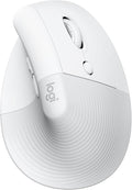 Logitech Lift for Mac Vertical Ergonomic Wireless Mouse - Off White | Bluetooth connectivity only, no USB receiver, quiet clicks, 4 customizable buttons, mac OS iPad OS compatible by Unknown