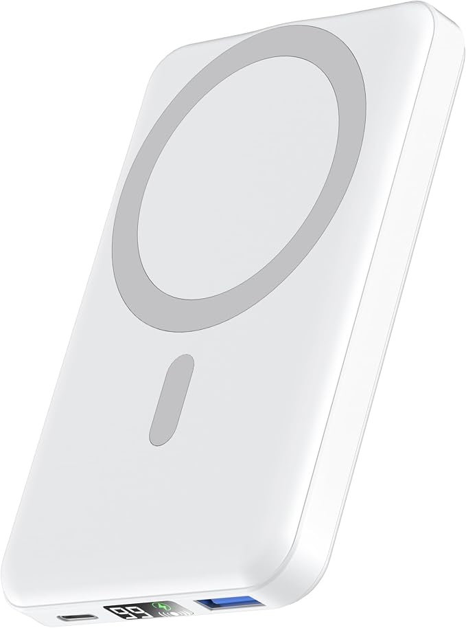 podoru for Magsafe Power Bank, 10000mAh Slim Magnetic Portable Charger | 22.5W PD Fast Charging, Travel Essentials with USB-C Cable LED Display, Wireless Battery Pack for iPhone 17-12 Series by PodoruPowerBank