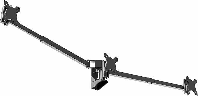 VIVO Premium Triple Monitor Wall Mount for 3 Screens up to 22 lbs, Fits up to 38 inch Ultrawides on Center Bracket, Adjustable Telescoping Arms, Flush Wall Setup, Black, MOUNT-TS03C by Unknown