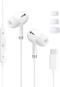 USB C Headphones for iPhone 17 16 15, Wired Earbuds C Type Earphones Wired | Nosie Cancelling, Microphone & Volume Control for Apple Headphones with Tips, Earphones for Galaxy S26 S25 S24, Pixel 10a 9a by BLXSounds