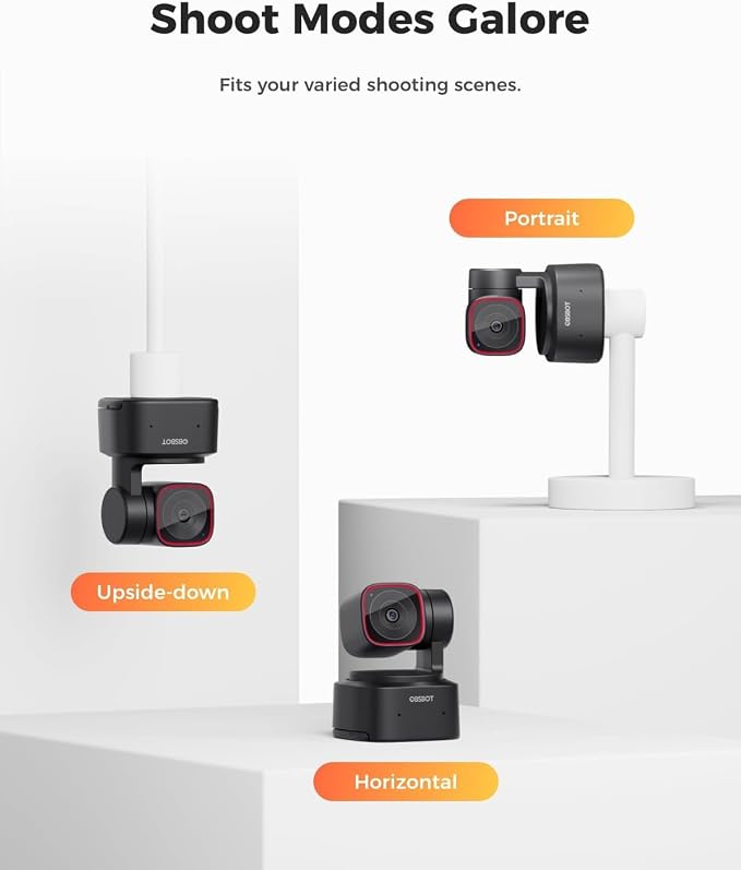 OBSBOT Tiny 2 Lite AI-Powered 4K UHD PTZ Webcam,1/2" CMOS 4X Digital Zoom AI Auto Tracking with Auto Zoom Gesture Control 2.0, LiveStream for Game/Meeting/Online Educate, W Mini Tripod | 1/2" CMOS 48MP HDR 4K@30fps 1080p@60fps Dual-Mic NR Gesture Contr... - Image 6