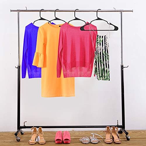 Utopia Home Clothes Hangers 60 Pack - Plastic Hangers Space Saving - Durable Coat Hanger with Shoulder Grooves (Black) - Image 5