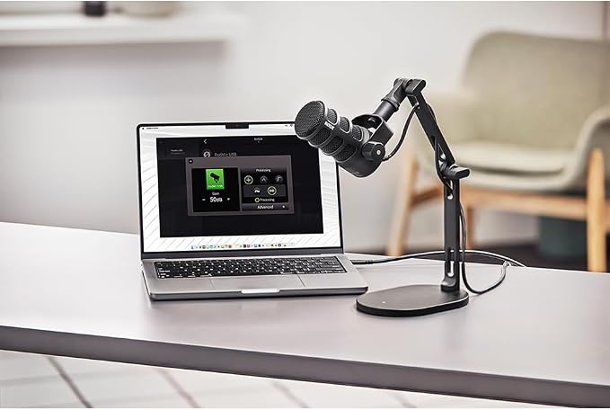 RØDE PodMic USB Versatile Dynamic Broadcast Microphone With XLR and USB Connectivity for Podcasting, Streaming, Gaming, Music-Making and Content Creation (Black) - Image 2
