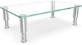Hemudu Clear Computer Monitor Stand Riser with Height Adjustable Multi Media Desktop Stand for Flat Screen LCD LED, Laptop/Notebook/Xbox One,HD01T-002 by HEMUDU