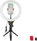 NEEWER Entry Level Version 10.5" Desk Ring Light w Tripod Stand/Phone Holder Compatible with iPhone, Timer/Remote, 10W CRI85+ LED Lighting for Selfie Makeup Streaming Recording Video Conference, N25 by Neewer