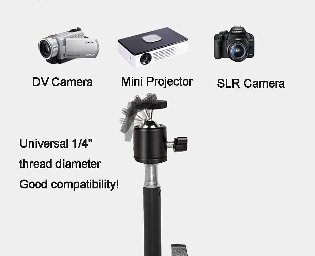 Coret Mini Projector Stand, Portable Camera Holder with 360 Rotatable Head, Adjustable Height 26-60in - Image 6