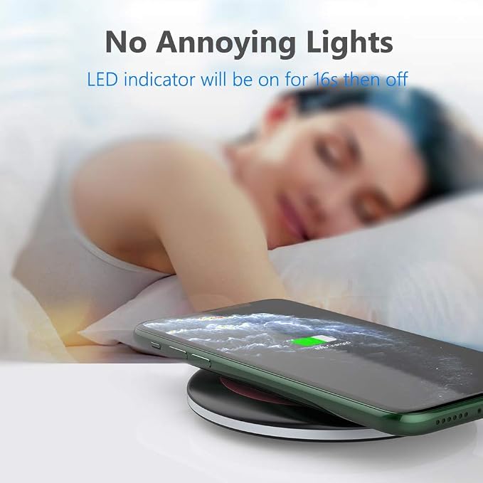 Yootech Wireless Charger,10W Max Wireless Charging Pad Compatible with iPhone 17/17 Pro/17 Pro Max/Air/16/15/14/13/SE 2022/12/11,Samsung Galaxy S25/S24/S23,for AirPods Pro 3(No AC Adapter) - Image 5