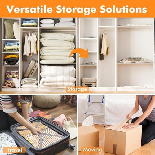 GONGSHI Vacuum Storage Bags with Electric Pump, 28-Piece Set | 1500mAh Rechargeable Cordless Pump, Ideal for Travel, Closet Organization, Moving, Dorms, Seasonal Storage, Clothes & Bedding - Image 7