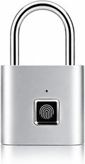 Fingerprint Padlock, USB Charging Waterproof Mini Smart Security Lock with No App, No Key, No Trouble, Friendly for Kids and Elderly by QEBIDUM