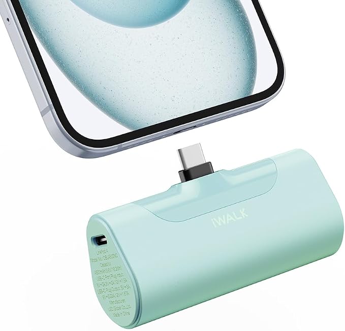iWALK Portable Charger for iPhone 17/16/15 USB-C Small Power Bank 20W 4,500mAh Fast Charging Battery Pack Compatible with iPhone 15/16/17 Plus/17 Pro/17 Pro Max, Samsung Galaxy S25/S24/S23 Android by iWALK