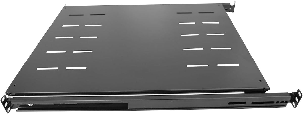 GlobalRack 1U Sliding Shelf,23.75-34" Adjustable, Double-Sided, Soft-Close - Image 3