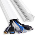 Cord Cover Wall 32in, TV Cord Hider for Wall Mounted TV, Large Cable Hider Kit for 3-6 Cords, Wire Management Raceway, White Wire Hider Concealer, 2 x L15.8in, W1.5in H0.75in by ZhiYo