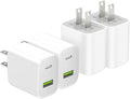 4 Pack USB C Charger Block, Dual Port Type C Wall Charger Fast Charging | 20W Power Adapter Cube for iPhone 14/14 Pro/14 Pro Max/14 Plus/13/12/11, XS/XR/X, iPad, Samsung, More by DENGWENQIANG