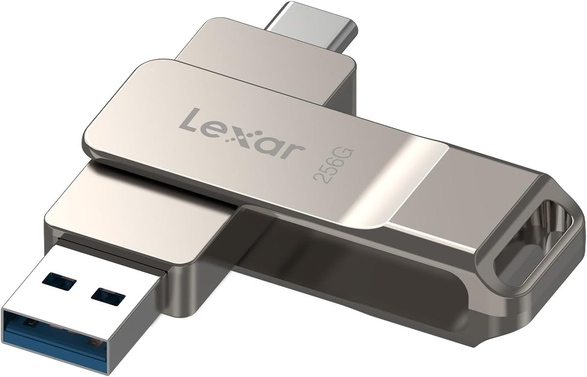 Lexar D40E 256GB Dual USB 3.2 Gen 1 Type-C Jump Drive, Champagne Silver by Lexar