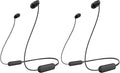 Sony WI-C100 Wireless in-Ear Bluetooth Headphones with Built-in Microphone,Black,(Pack of 2) by Unknown