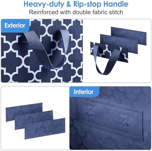 Storage Bags 2 Pack 100L Clothes Organization and Storage Containers | Large Blanket for Comforters,Bedding, Foldable Organizer with Reinforced Handle, Clear Window, Sturdy Zippers, Blue - Image 4