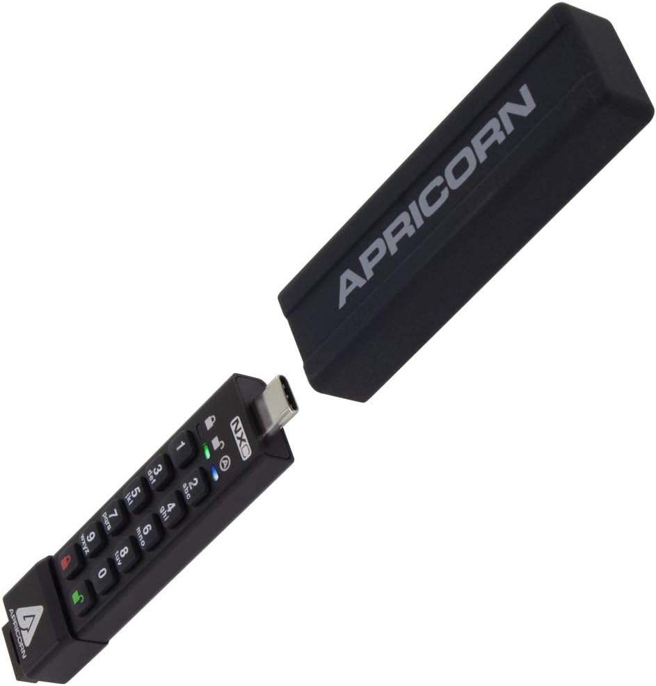 Apricorn 128GB Aegis Secure Key 3 NXC 256-Bit Hardware-Encrypted USB 3.2 Type C Flash Drive, FIPS 140-2 Level 3 Validated (ASK3-NXC-128GB), Black - Image 3