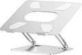 BoYata Laptop Stand, Adjustable Multi-Angle Riser, Up to 17 Inches, Silver | Sturdy Alloy Steel, Heat-Vent Design and Silicone Pads Support Laptops up to 17 Inches, Including MacBook and Surface by Boyata