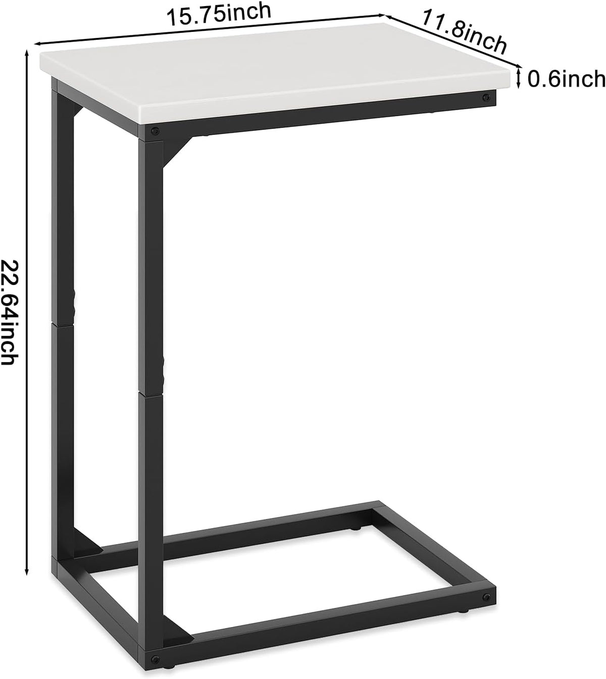 C-Shaped End Table Small Side Tables for Sofa and Bedside - Image 3