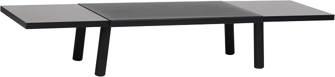 Mind Reader Extendable Monitor Stand, Adjustable Desktop Riser for Dual Monitors, Printers, Laptops, TV, 31.5–40 Inch Width, 88 lb Capacity, Metal and MDF Wood, Black - Image 7