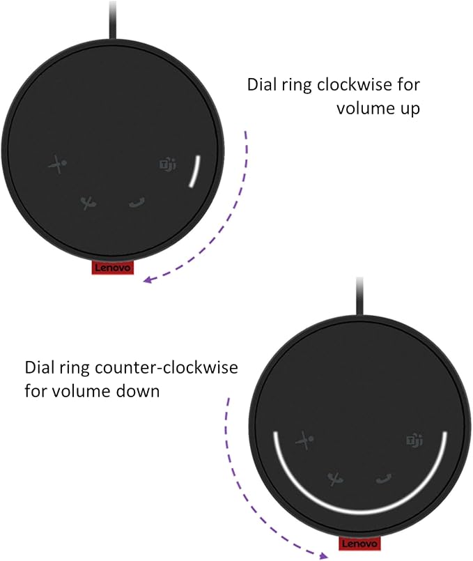 Lenovo Go Wired Speakerphone - Omni-Directional Mic - Plug-and-Play - USB-C Connectivity - Certified for Microsoft Teams, Gray - Image 4