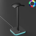 Headphone Stand for Desk - Headset Stand Headphone Holder (RGB-Black) by Ahonnpely