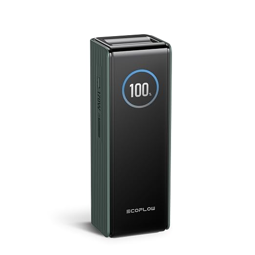 EF ECOFLOW Laptop Power Bank, 25,000mAh 170W Portable Charger with Dual 140W USB-C Ports, Smart Display, Flight-Approved for Travel, Fast Charging for iPhone 17/16 Series, MacBook, Samsung and More by Unknown
