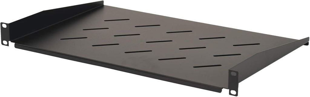 Aeons 1U Universal Server Rack Shelf Vented Rackmount Cantilever Shelf 12" Deep, for 19” IT Network Rack Cabinet Enclosure - Fixed Server Rack Cabinet Shelf 2-Pack - Image 3